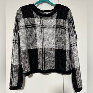 Melrose and Market Plaid/block color sweater SIZE medium